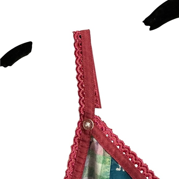 Y2K Disney Parks Patchwork Patch Hippie Style Top Medium M Shirt Blouse Boho - Picture 7 of 10